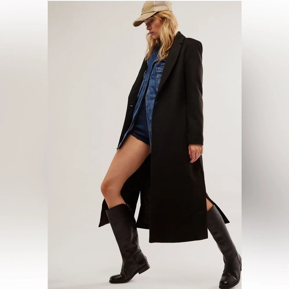 Free People Dilger Jacket Long Coat Size Large NWT - Picture 2 of 14